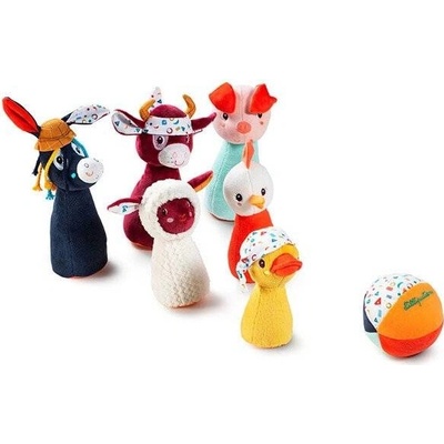 Lilliputiens textilní kuželky Farma s rolničkou