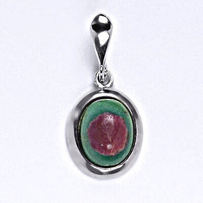 Čištín Stříbrný přívěsek přírodní rubín toisit P 1453