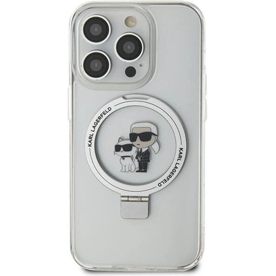 KARL LAGERFELD Кейс Karl Lagerfeld KLHMN61HMRSKCH за iPhone 11 / Xr 6.1", бял / бял, твърд, Ring Stand Karl&Choupette MagSafe (3666339168797)