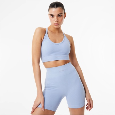 USA Pro x Sophie Habboo Seamless Rib Sports Bra - Brunera Blue