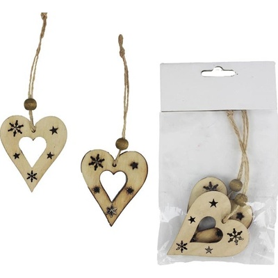 Srdce přírodní 2 ks