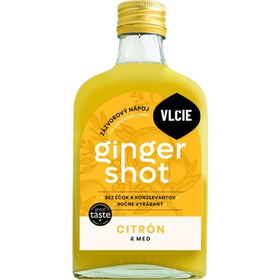 Vlčie Ginger shot Med & Citrón 100 ml
