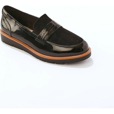 Mokasíny ze 2 materiálů černá