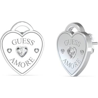 Guess srdiečkové náušnice z ocele Guess Amore JUBE05058JWRHT/U