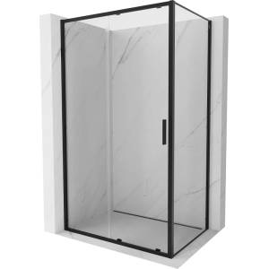 Mexen Exo-S плъзгаща се душ кабина 95 x 90 см, прозрачна, черна - 8151-095-090-70-00 (8151-095-090-70-00)
