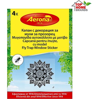 Friedrich Kaiser GmbH Germany Ленти за мухи за прозорец Aerona, с декорация, 4 бр