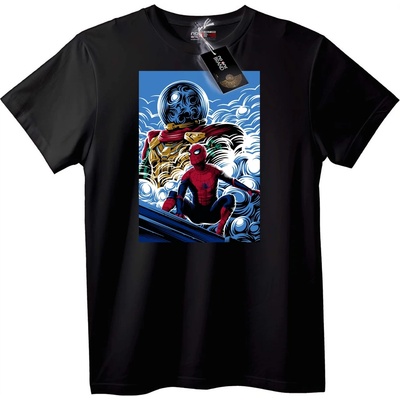 NOONEBRAND Тениска Spider-Man срещу Mysterio - 2XL, White