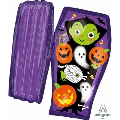 Foliový multi balonek halloween otevřená rakev 76 x 78 cm