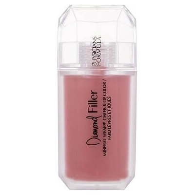Physicians Formula Mineral Wear Diamond Filler tvářenka a rtěnka 2v1 s diamantovým leskem Brilliant Peach 7,3 ml
