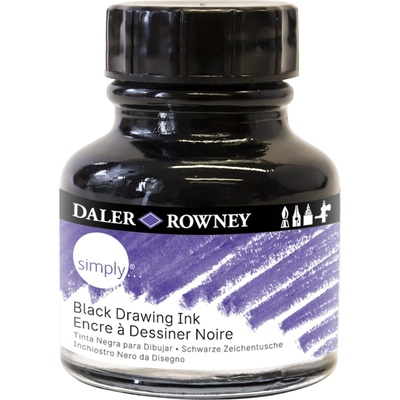 Daler Rowney Simply Акрилно мастило Black 29, 5 ml 1 бр (164029028)