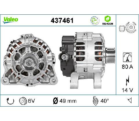 Alternátor VALEO 437461