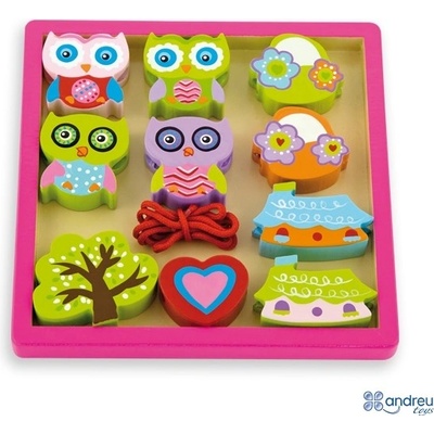 Andreu toys - Играчка за нанизване Бухали