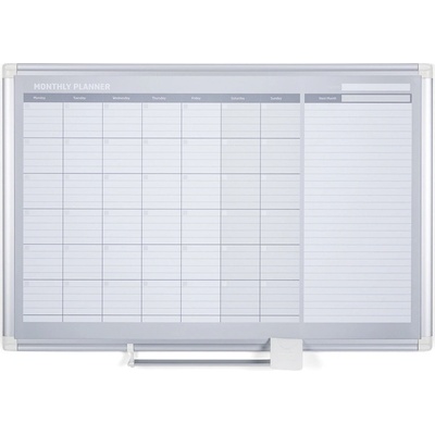 Bi-Office Mesačná plánovacia tabuľa na stenu LUX, magnetická, dni, 900 x 600 mm