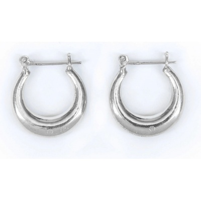 Sanu Babu stříbrné náušnice hladké kroužky Nepál AC stříbrná