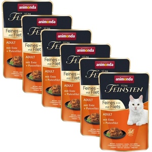 Animonda Vom Feinsten Cat Adult - патица и пуйка филета 6 x 85 г