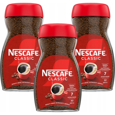 Nescafe Classic instantná káva 3 x 200 g