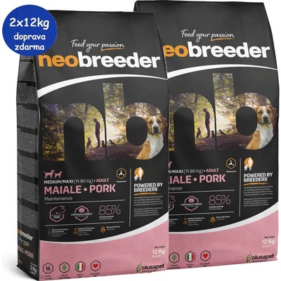 Alleva Neo breeder dog adult medium & maxi pork 2 x 12 kg
