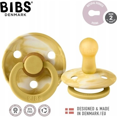 Bibs Colour z přírodní kaučuk 2ks Tie Dye Mustard