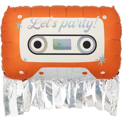 PartyDeco Balónek fóliový kazeta oranžová