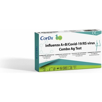 CorDx 4v1 kombinovaný test Covid-19/Chřipka A+B/ RS virus 1 ks