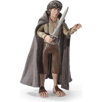 The Noble Collection Екшън фигура The Noble Collection Movies: The Lord of the Rings - Frodo Baggins (Bendyfigs), 19 cm