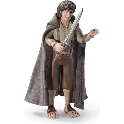 The Noble Collection Екшън фигура The Noble Collection Movies: The Lord of the Rings - Frodo Baggins (Bendyfigs), 19 cm