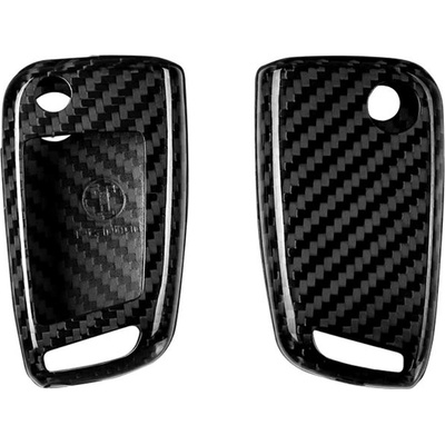 Kľúčenka T-carbon pre Škoda Octavia, VW Golf 8 so základným kľúčom, čierny karbón