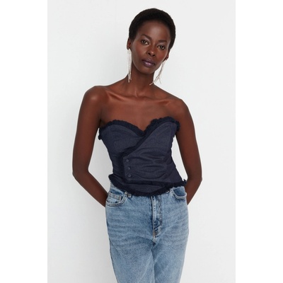 Trendyol Dámsky top Bustier šedá