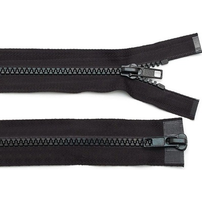 Prima-obchod Zip kostěný No 5 dělitelný 2 jezdce 130 cm bundový, barva Černá