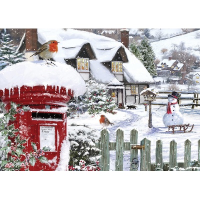 Alipson Puzzle - Puzzle Robin With Snow - 500 piese