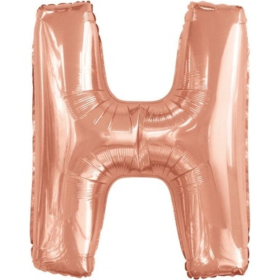 Amscan Foliové písmeno H rose gold 100 cm