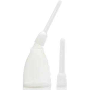 SuperLove Ultimate Anal Douche with Anti Back-flow System & 2 Nozzles Clear