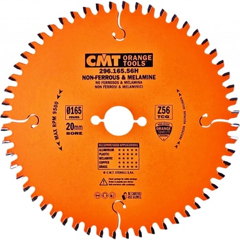 CMT Pilový kotouč na lamino, plast a neželezné kovy D165x2,2 d20 Z56 HM