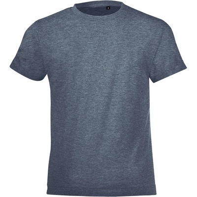 SOLS Dětské triko REGENT FIT KIDS 01183222 Heather denim