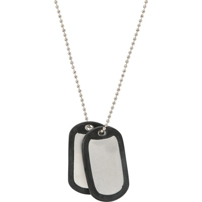 US identifikačné štítky s tlmidlami Helikon Dog Tag - strieborné-čierne