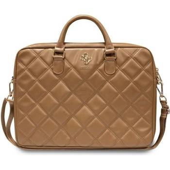GUESS Guess Quilted 4G Чанта за лаптоп, 16", кафяв