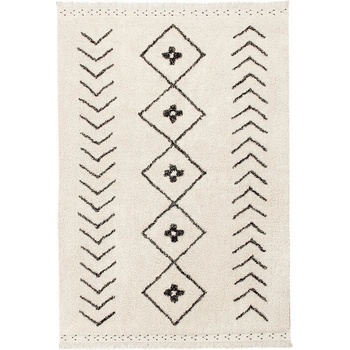 Lorena Canals Кремав ръчно изработен памучен килим подходящ за пране 140x210 cm Bereber Rhombs - Lorena Canals (C-BER-RHOMBS)