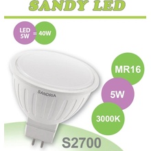 SANDRIA LED žárovka 12V S2700 SANDY LED MR16 5W SMD 3000K