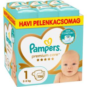 Pampers Premium Care месечен пакет пелени 2-5 кг Новородено 1 (156 бр. ) (10DP010627)
