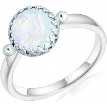 Luxur Prsten Marisol bílé zlato a světlý opál 5260530 0 50