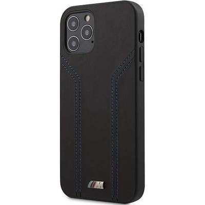 BMW M Collection Blue Lines Hard Case - кожен кейс за iPhone 12, iPhone 12 Pro (черен)