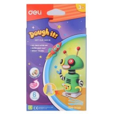 Пластелини Deli Dough It! 6цв. 85100