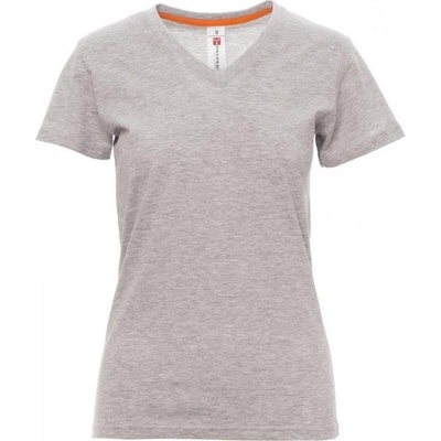 Dámské tričko V-NECK LADY ŠEDÁ MELANŽOVÁ