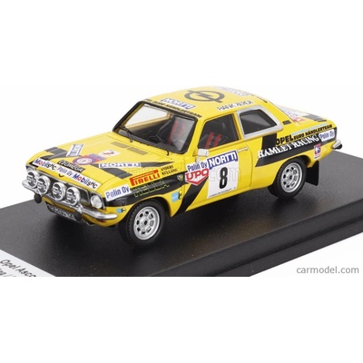 Trofeu Opel Ascona night Version N 8 Rally 1000 Lakes 1975 Anders Kullang Claes-goran Andersson Žlutá 1:43