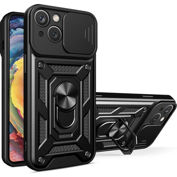 HQWear Кейс с протектор за камера HQWear Hybrid Armor Camshield за iPhone 14 Plus, черен (KXG0055203)