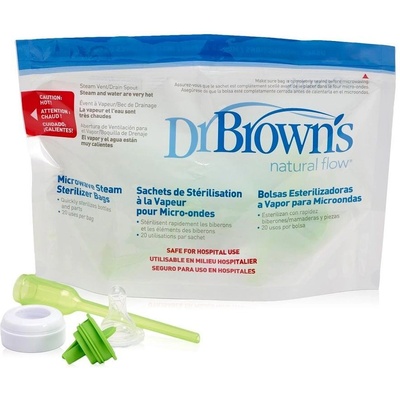 Dr. Brown's Торбички за парна стерилизация в микровълнова Dr. Brown's, 5 броя (72239009604)