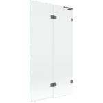 Mexen Lunar L параван за вана 2-крилен десен 100 x 150 см, прозрачен, gun metal - 897L-100-100-95-00-P (897L-100-100-95-00-P)