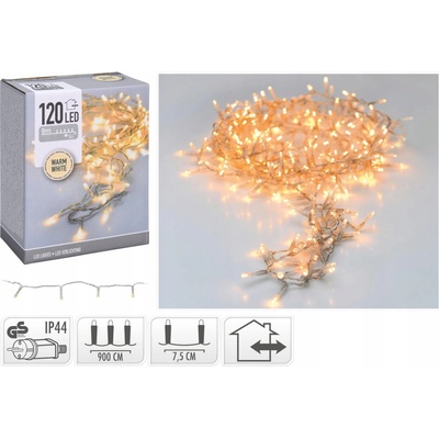 Girlanda LAMPKI ŚWIĄTECZNE 120 LED IP44 900 cm sieťové