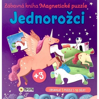 Jednorožci Zábavná kniha Magnetické puzzle