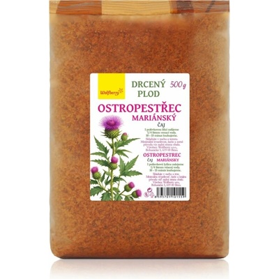 WOLFBERRY Ostropestřec plod drcený bylinný čaj 500 g